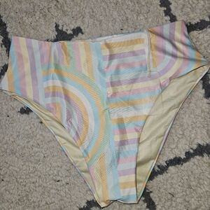 Kenny Flowers Pastel Striped Bikini Bottom